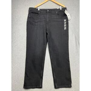 Free Assembly Jeans Womens Plus 22 The Original 90'S Straight Black Inseam 28''
